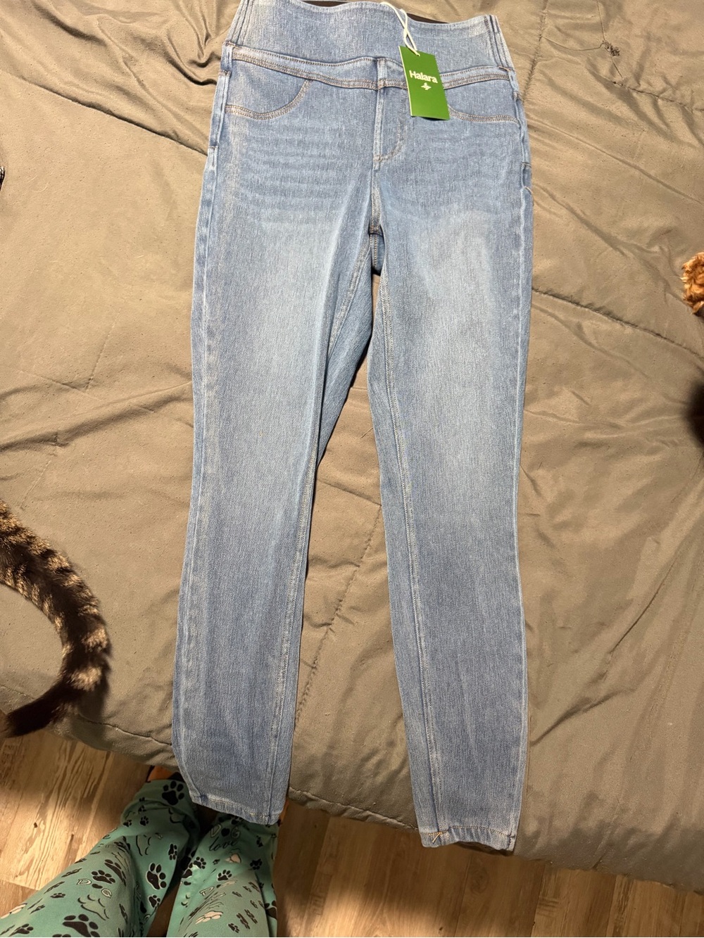 HALARA Light Blue Stretch Jeggings - High Rise Slim Fit